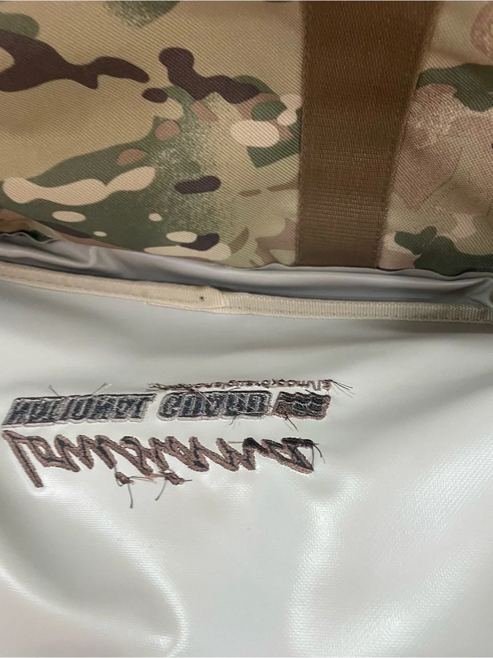 Large Louisiana National Guard Camo Travel Duffle Bag - Tactical Camouflage NWOT